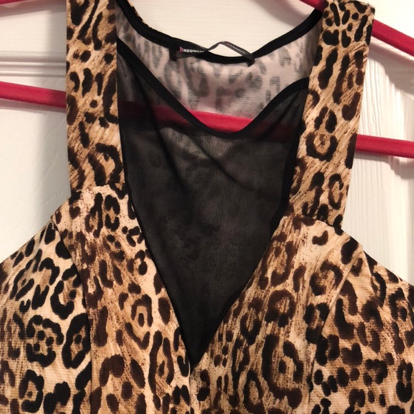 Leopard Mesh Mini Dress - Picture 4 of 4
